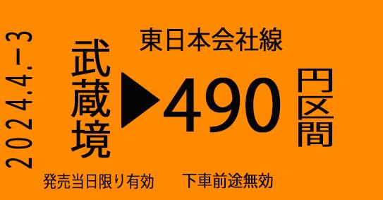 JRの普通乗車券